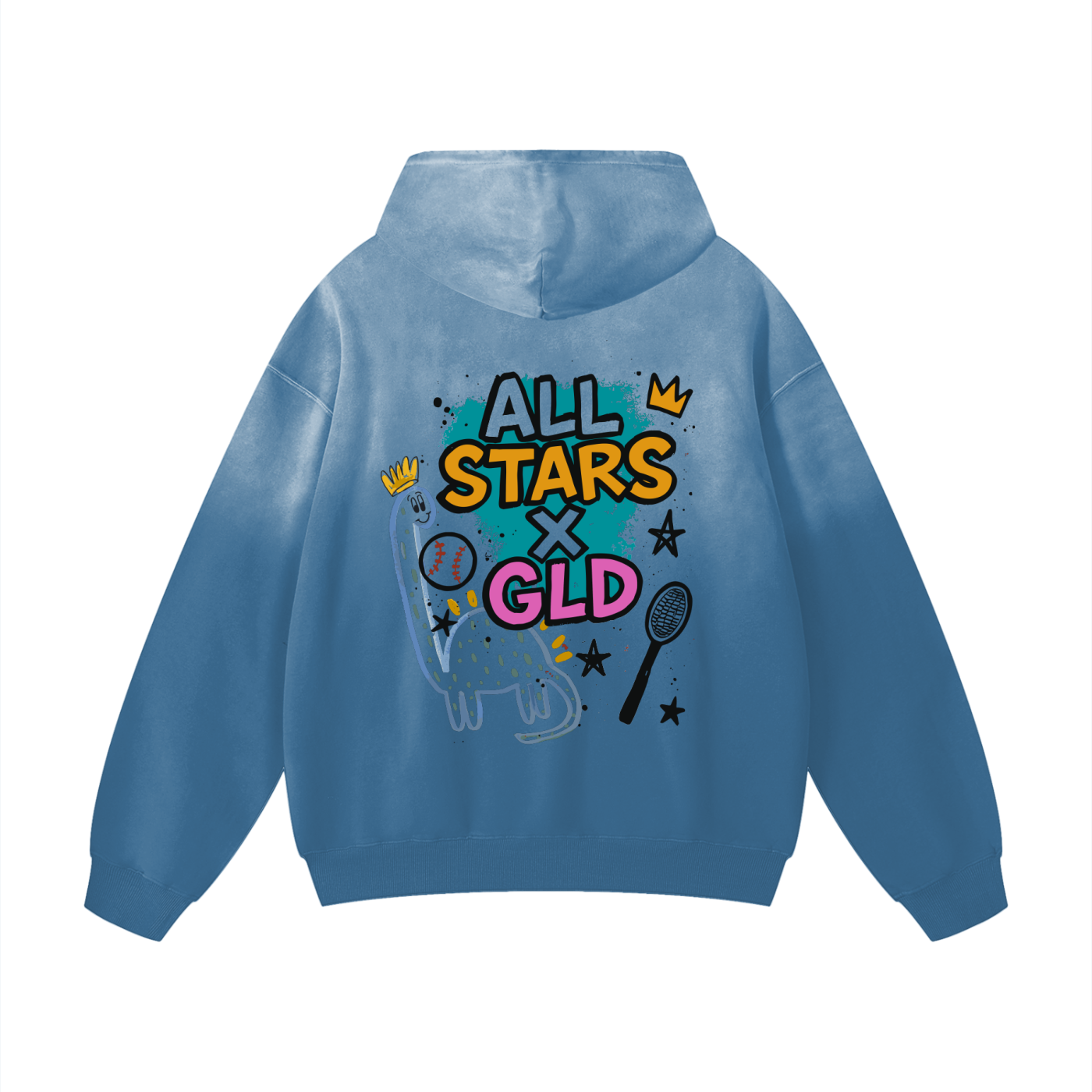 All Star x GLD Heavyweight Sunfade Oversized Hoodie
