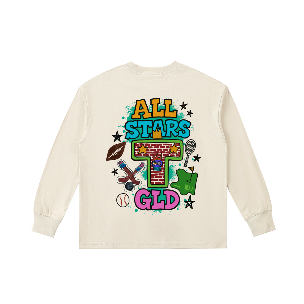 Kids' Quick-Dry Cotton Long-Sleeve Tee