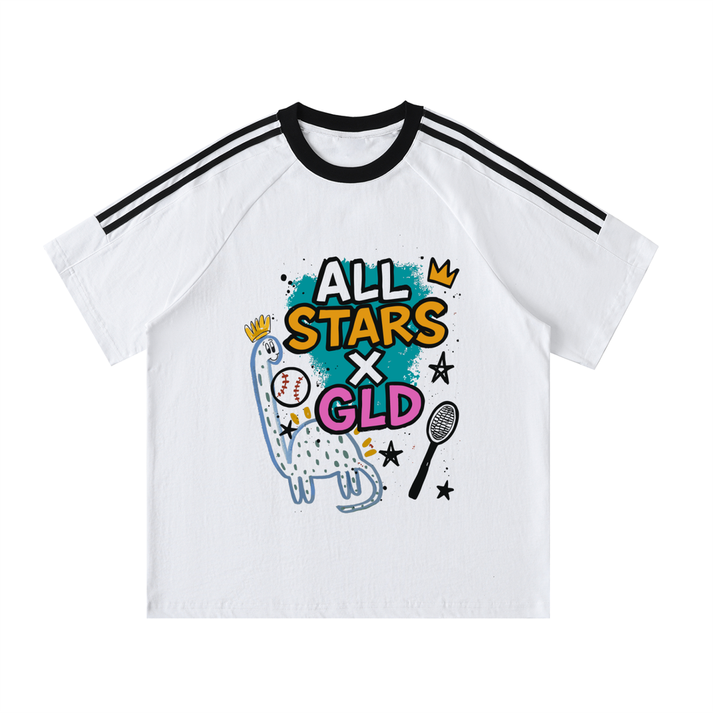 All Star x GLD Contrast Tape Crewneck Cotton T-Shirt