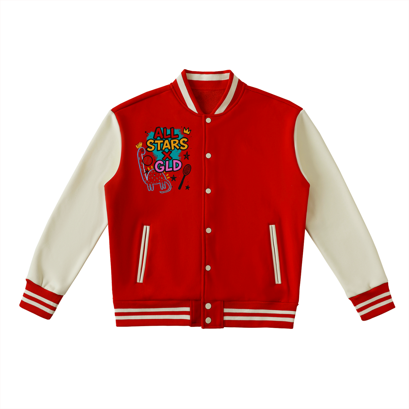 All Star x GLD Two-Tone Fleeced Varsity Jacket - Adult sized