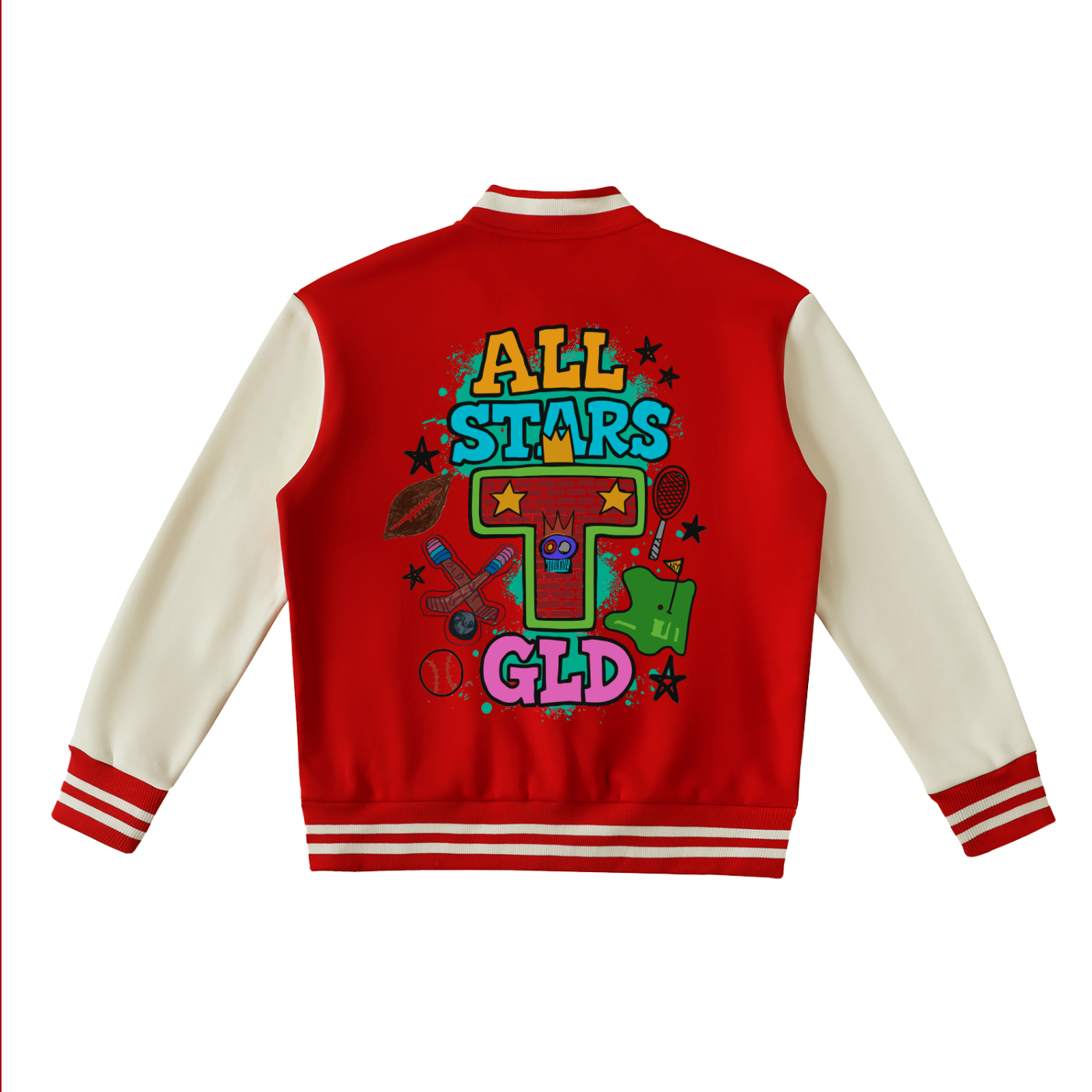 All Star x GLD Two-Tone Fleeced Varsity Jacket - Adult sized