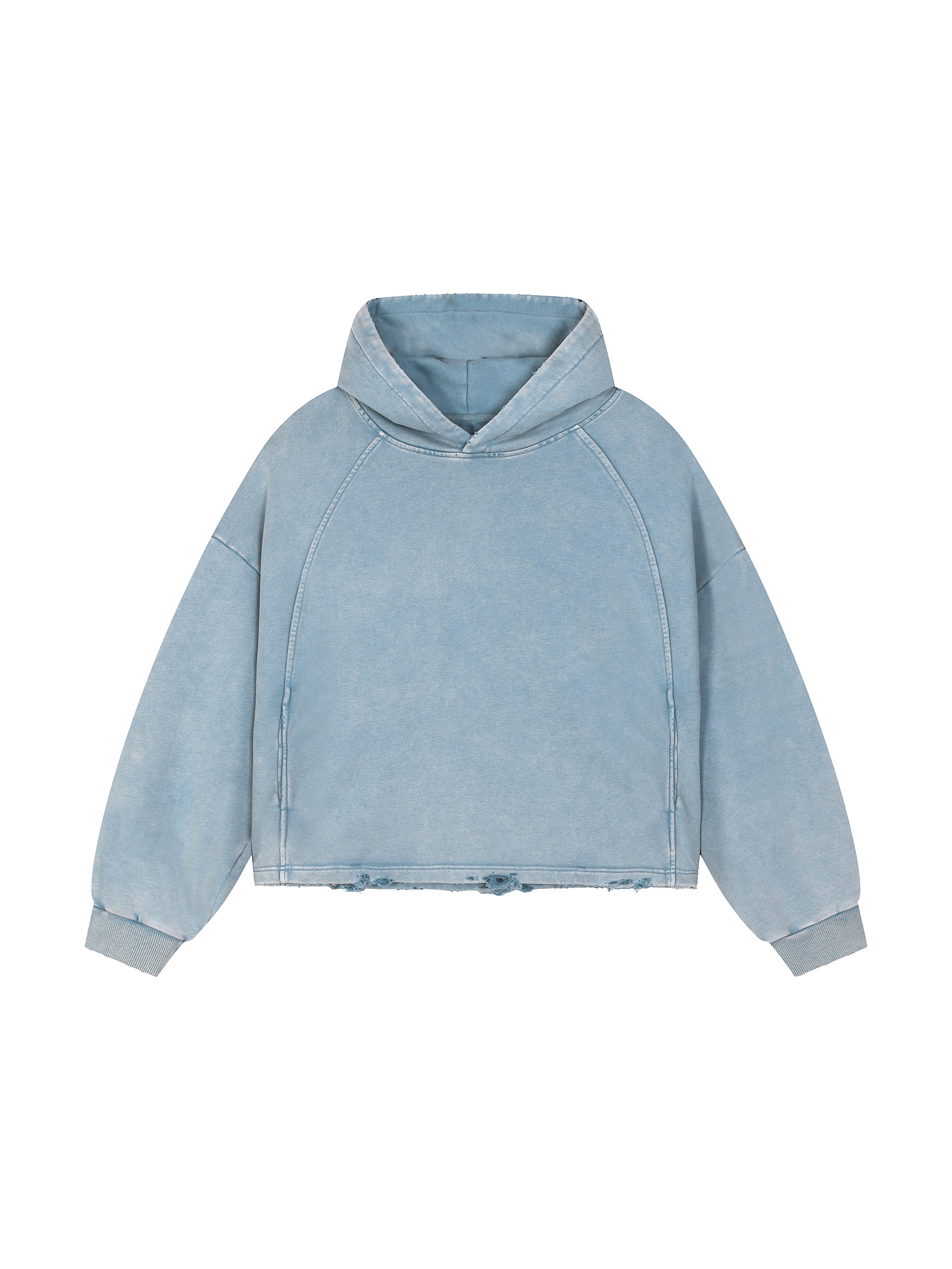GLD OG Design - Adutl Vintage Washed Frayed-Hem Hoodie