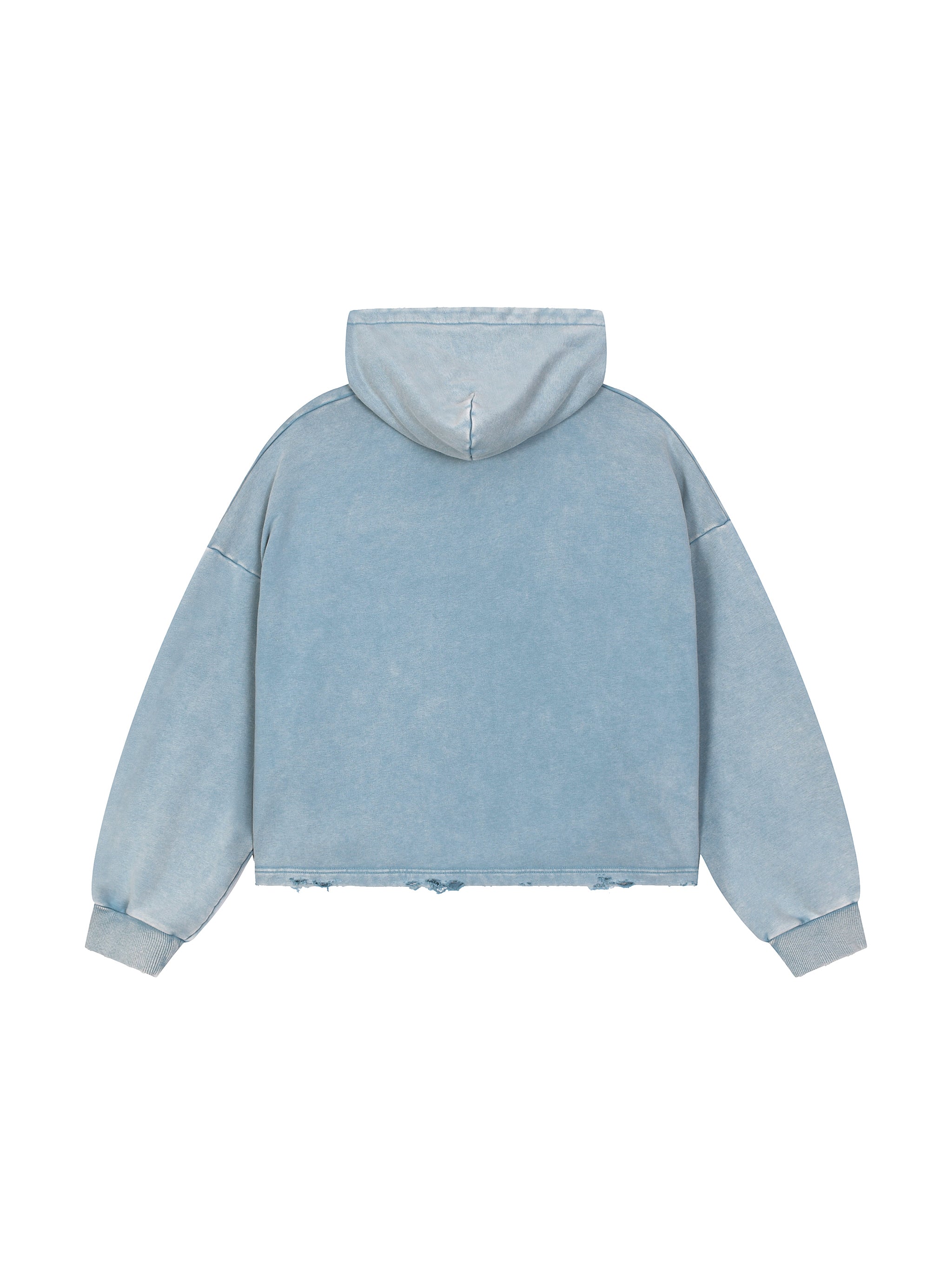 GLD OG Design - Adutl Vintage Washed Frayed-Hem Hoodie